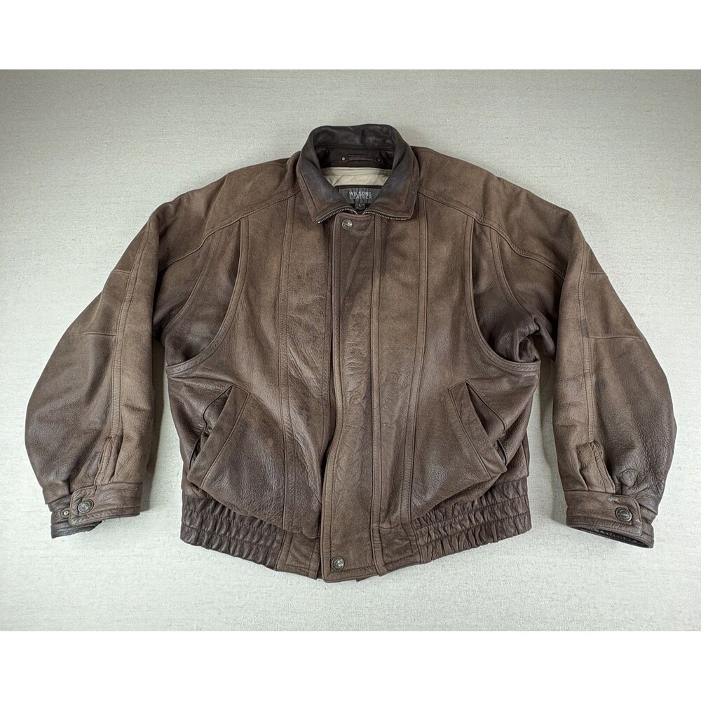 Vintage Wilsons Leather Men’s Large Brown Thinsulate Insulated Bomber Jacket